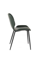 Set 4 Sedie 55x45xH83 cm in Soft-Touch Diana Verde Scuro