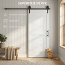 Porta Scorrevole 81,3x3,5x213,4 cm Porta da Interno in Stile Industriale in MDF e Legno Bianco      