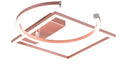 Plafoniera da Interno a LED SMD in Metallo Oro rosa