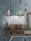 Lampada a Sospensione da Interno  E27 in Metallo Grigio Antico