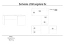 Scrivania da Ufficio Angolare Destra 160x76x150 cm Noce Stelvio