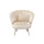 Schalensessel 78 x 73 x 78 cm in Vintage Velvet Gold Feet Sofia Beige