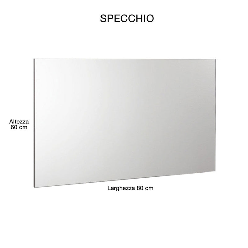 Mobile da Bagno Sospeso con Colonna Mazzoni Maiorca Light Grigio Frassinato