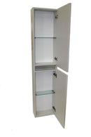 Mobile da Bagno a Colonna 2 Ante in Melaminico 35x32x160cm TFT Bali Piombo