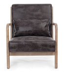 Poltrona con Cuscini Ancilla Dark in Similpelle