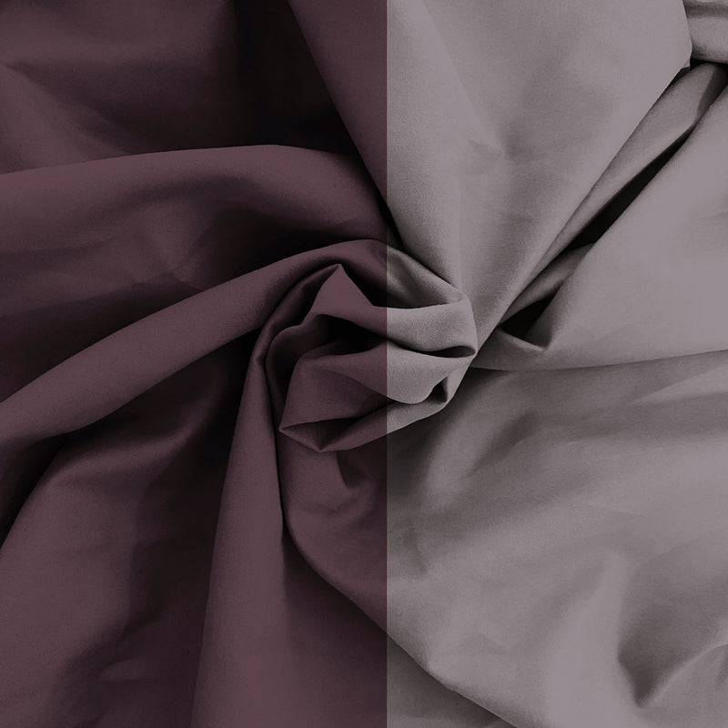 Copripiumino con Sacco e Federe in Tinta Unita Double Face Linea Zoe Vinaceo e Rosa Antico