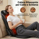Sedile Massaggiante 105x45x10 cm con Calore Shiatsu e Vibrazione per Fianchi e Cosce in Finta Pelle Nero      