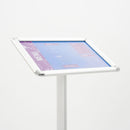 Espositore a Leggio con Piantana 30x108x25 cm in MDF Silver