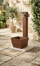 Fontana da Giardino con Rubinetto Base Vaschetta e Portagomma Belfer 42/QRRV Ruggine