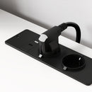Scrivania per PC 100x50x75 cm Prese di Ricarica e Scaffali in Legno e Metallo Bianca e Nera  