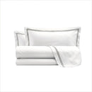 Set Lenzuola Sopra Sotto e Federe Linea Venere in Raso di Cotone Grigio Varie Misure