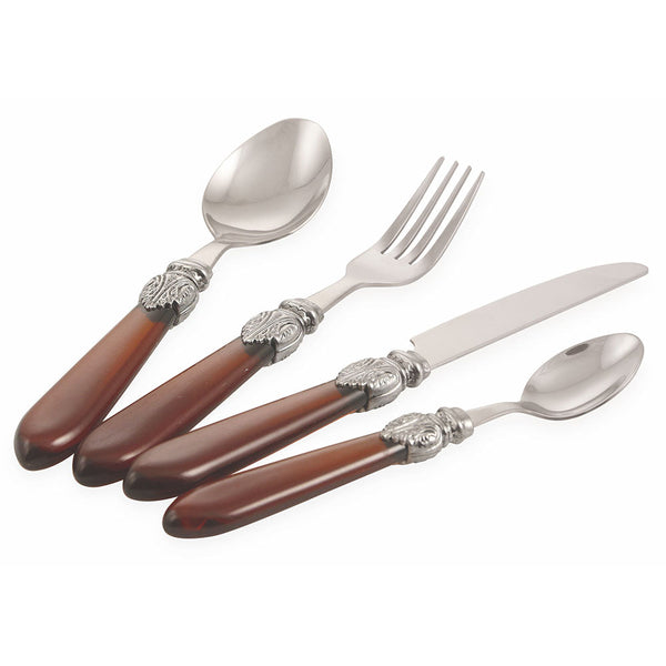 sconto Service Besteckset 24-teilig in Edelstahl Villa d'Este Imperial Brown