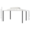 Gazebo da Giardino 3x4 m con Zanzariere e Doppio Tetto  Klaus Bianco Crema