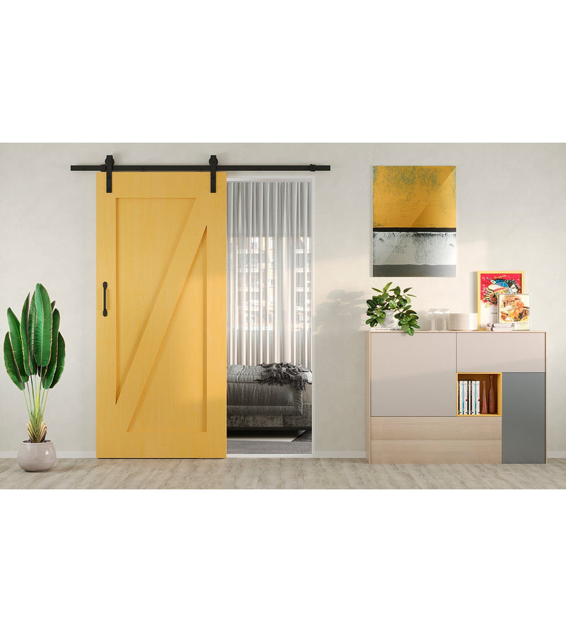 Sistema Barn per Ante Scorrevoli in Legno Verniciato Nero Acciaio e Tecno Emuca