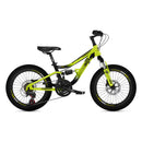Bicicletta per Bambini Mountain Bike 20" Twenty Full 20 Cambio Shimano 21V Telaio in Acciaio Verde 