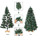 Albero di Natale Innevato King Premium 250 cm 1600 Rami Folto con Pigne in PVC Verde      