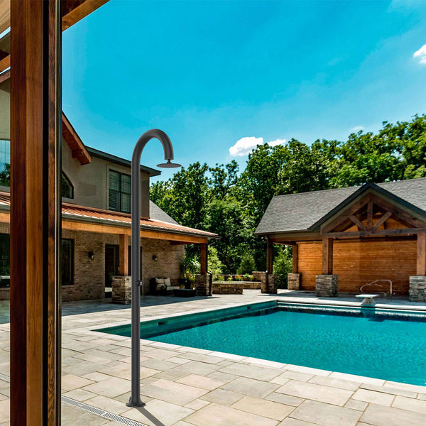 acquista Doccia da Giardino ad Acqua Fredda in Alluminio con Timer Sined Luna Nero