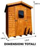 Casetta Box da Giardino 1,6x1,6 m con Pavimento in Legno di Abete 19mm Therma