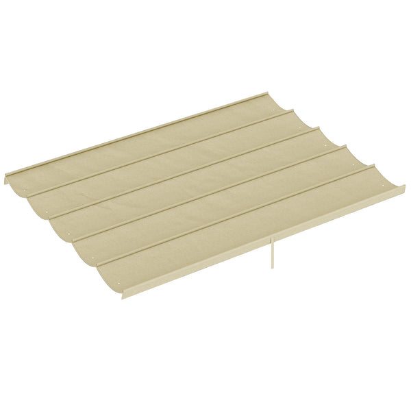 Copertura per Gazebo Pergola 4x3 m con 10 Fori di Drenaggio in Poliestere Traspirante Beige sconto