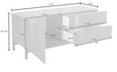 Mobile TV 1 Anta 2 Cassetti 110x40x47,7 cm Metis Antracite Lucido