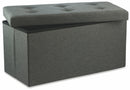 Baule Cassapanca Pouf Contenitore in Polyestere Soriani Grigio
