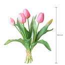 Set 3 Fiori Artificiali Tulipano per 5 Fiori 43 cm 