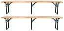 Set 2 Panche Birreria 220x47x25 cm a 3 Gambe 