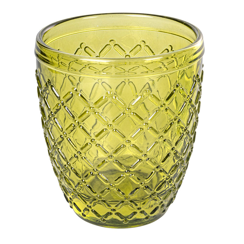 Set 6 Bicchieri Acqua Castle Greenery in Vetro VdE Tivoli 1996 Verde