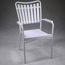 Poltrona da Giardino in Polywood con Schienale Svasato 55x63H93cm Creta Bianca