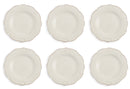 Set 6 Piatti Piani Ø27,7x3 cm in Gres Villa d'Este Home Tivoli Duchessa Bianchi