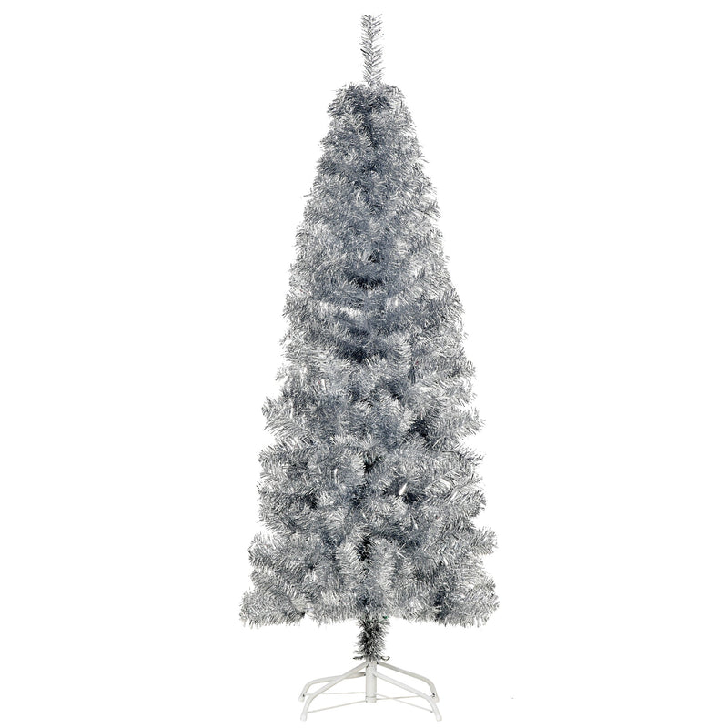 Albero di Natale Artificiale 150 cm 408 Rami Argento