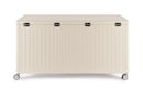 Baule Contenitore da Esterno 141,6x72x70h cm Apertura Facile e Ruote in Alluminio Ocean S Seta 