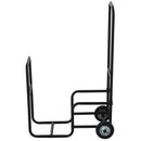 Portalegna per Camino 56x40x90,5 cm con Ruote in Acciaio  Nero