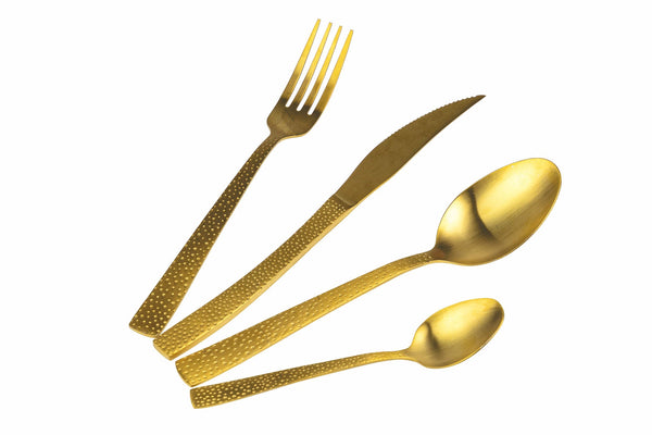 acquista Service Besteckset 24-teilig Mattgold in Stahl Villa d'Este Home Tivoli Stone