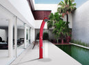 Doccia Solare da Esterno Giardino 30L Miscelatore e Lavapiedi Arkema Spring Fascia Inox Blu