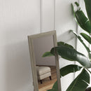 Specchio da Terra 37x157 cm Design Moderno a Figura Intera Cornice in MDF Grigio      
