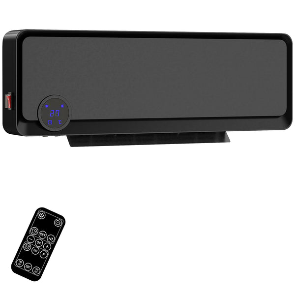 Riscaldatore Elettrico da Parete 56x18,5x11,7 cm a 3 Modalità con Timer 12h in PP e PA Nero sconto