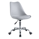 Sedia da Ufficio Operativa in Polipropilene e Similpelle Grigia