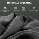 Set 2 Sgabelli Bar Moderni con Poggiapiedi e Schienale in Velluto Grigio   