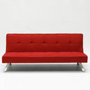 Divano Letto 175x83x74 cm in Tessuto Rosso