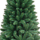 Albero di Natale Slim Pino dei Sogni Ø85x240 cm 1125 Rami con Base a Croce in Metallo e PVC Verde      