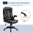 Sedia Poltrona Presidenziale da Ufficio 67x72x110-120 cm in Similpelle Marrone