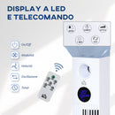 Ventilatore a Torre 45W a 3 Modalità e 3 Velocità con Timer da 12h 31.5x31.5x96 cm in ABS Bianco