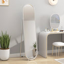 Specchio a Figura Intera da Terra 40x4x160 cm con Supporto Pieghevole in Vetro e Metallo Argento      