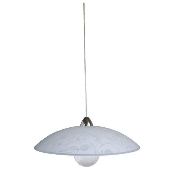 Aufhängung D50 1xE27 Chrom-transparenter Rahmen Glasplatte weiß Garde E-Energy Clara prezzo