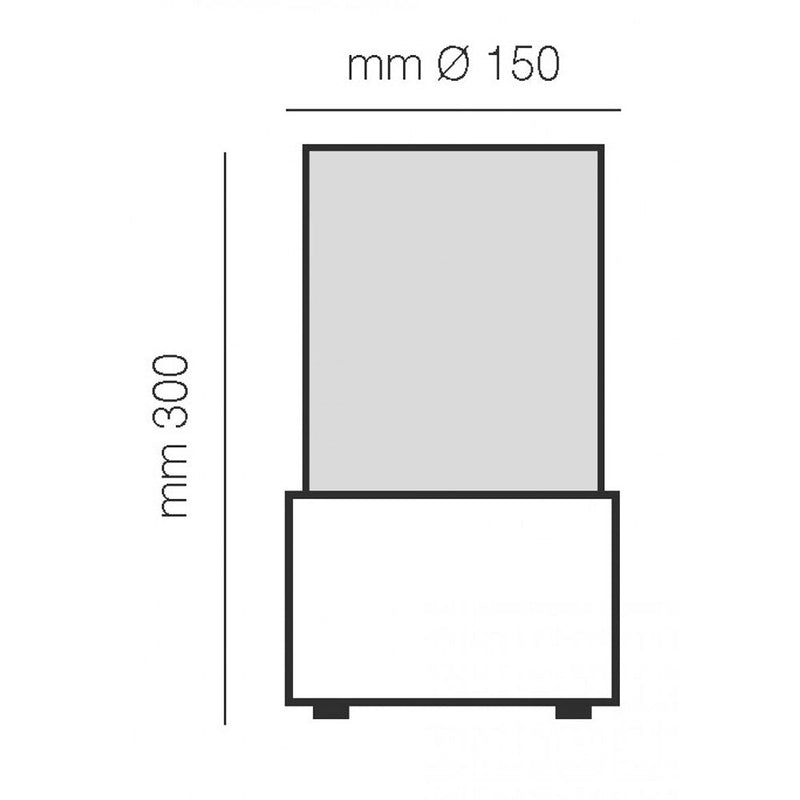 Camino a Bioetanolo da Tavolo Ø15x 30 cm Karlsen Sorrento Bianco