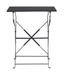 Tavolino Quadrato Pieghevole da Giardino 60x60x72 cm in Ferro Antracite