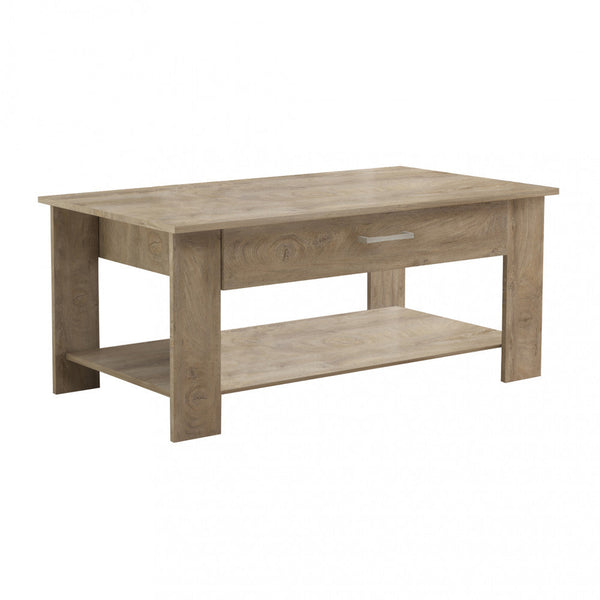 online Myrto Couchtisch 110 x 60 x 44 h cm aus Bilaminat-Spanplatte Eiche hell