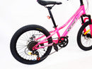 Bicicletta Mountain Bike MTB Ragazza 20" 7V in Acciaio Fucsia Fluo