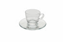 Set 6 Tazzine Caffè in Vetro con Piattino 57 ml Villa d'Este Home Tivoli Glass